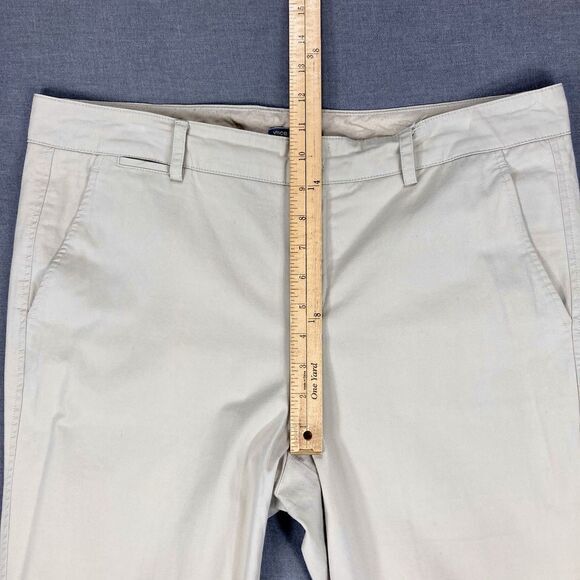 Vince Chino Pants Women 14 Cream Straight Leg Classic Career Preppy Basic Casual - Picture 11 of 14